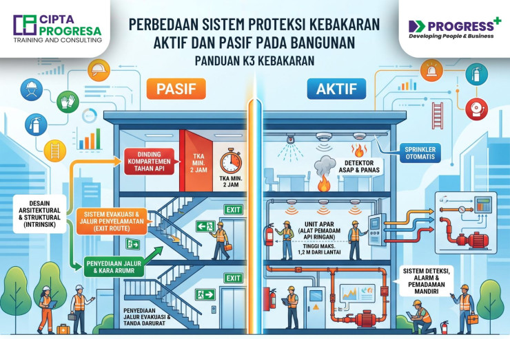 Sistem Proteksi Kebakaran Aktif vs Pasif: Panduan Lengkap K3 Bangunan